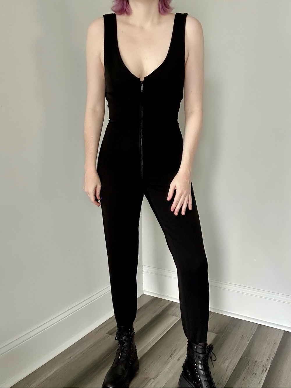 Vintage 1990s CB Sports Zip Up Sleeveless Ski Suit Stretch Jumpsuit